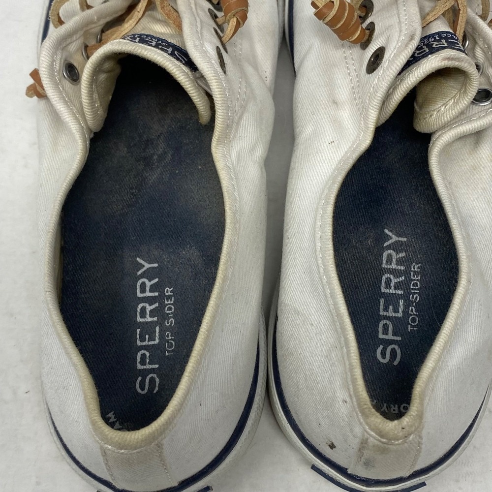 Sperry Crest Vibe Womens 5.5 White Canvas Sneakers STS95128 Memory Foam - Picture 7 of 15